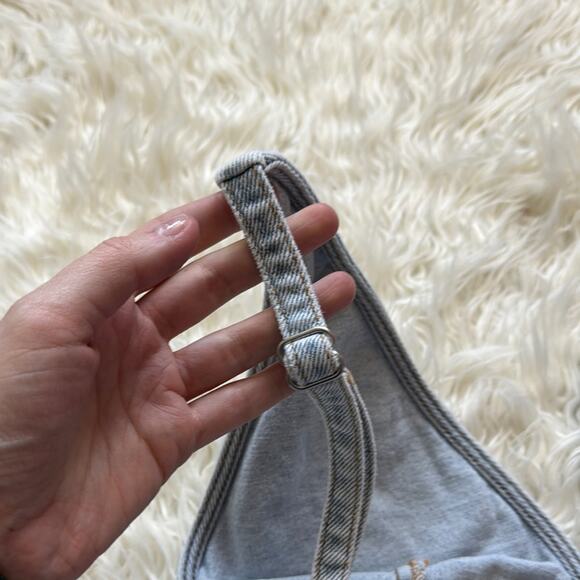 Wild Fable Light Blue Denim Bralette Top - Picture 6 of 7